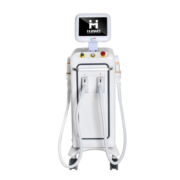 Vertical IPL DPL Hair Removal Machine Multi Wavelength Skin Treatment Platform