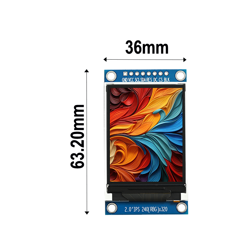 2.0-inch ST7789 driver for serial port screen with 240x320 TFT LCD display panel,segment lcd display,segment lcd
