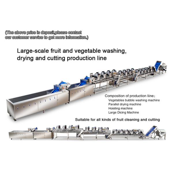 Orange Potato  Potatoes round tuber crops Carrots and longitudinal root vegetables Onions Cabbage varieties Fruiting veget Large-scale fruit and vegetable washing drying and cutting production line