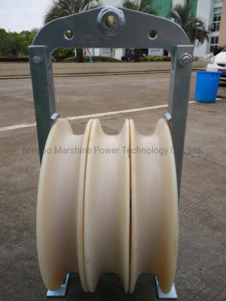 Stringing Heavy Duty Wire Rope Pulley Cable Pulling Sheaves Block