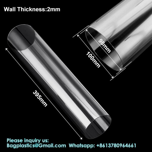 Acrylic Tube, Clear Plastic Pipe Tube 15.5'' Length Clear PVC Pipe Round Polycarbonate Tubing Chemical Resistant