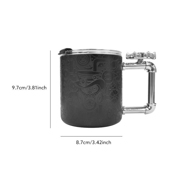 12 унций стальной чашки с гироподъемной ручкой с двойной стеной