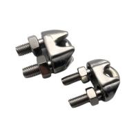 Clamps de cordas de aço inoxidável de acabamento prateado para elevação e equipamento