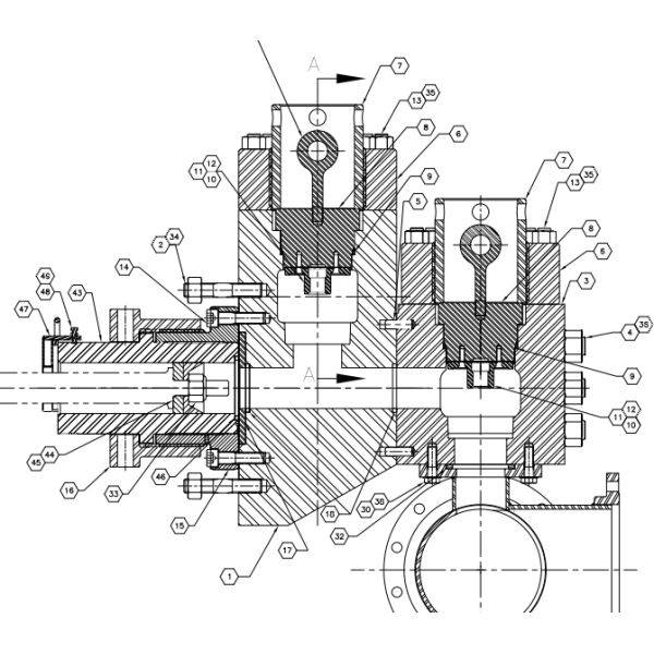 Lewco W1612 Triplex Mud Pump Fluid End Module Assembly