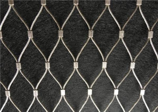Stainless Steel 316L Ferruled Model And Woven Black Oxide Wire Rope Mesh