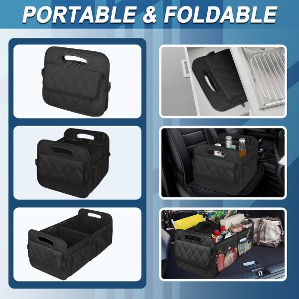 Car Trunk Organizer for SUV, Car Organizers and Storage with 6 Pocket, Car Accessories for Women/Men 50LWaterproof