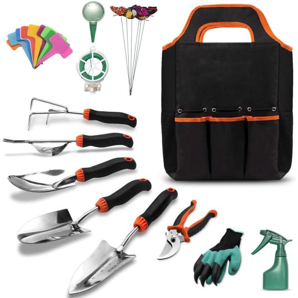 Horticultural Set 9/7/25/50pcs Aluminum Alloy Garden Tools Set Bicolor Handle for Woman Kids