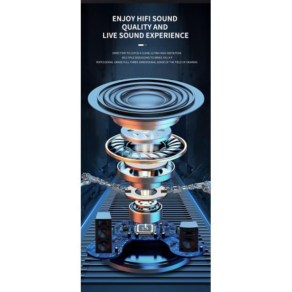 BT TWS Earphone 3D Surround Stereo Headset Wireless Headphones With 300mAh Charging Box Mobile Phone Game Sport In-ear Earbuds