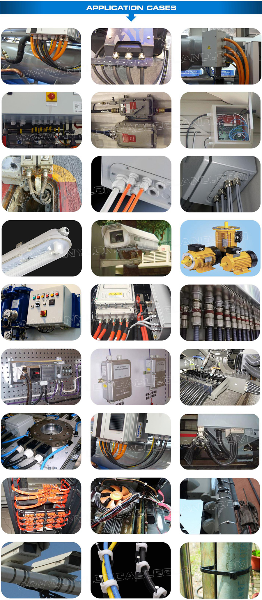 Applications for Cable Glands, Cord Grips, Tie Wraps, Cable Ties Кабельный ввод, нержавеющая сталь марки 304, 316, 316L, резьба М50, IP68, с уплотнениями из EPDM, для кабелей 22-32 мм