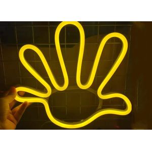 Желтые жесты привели неоновые вывески для магазина кафа/розничного торгового центра /Shipping
