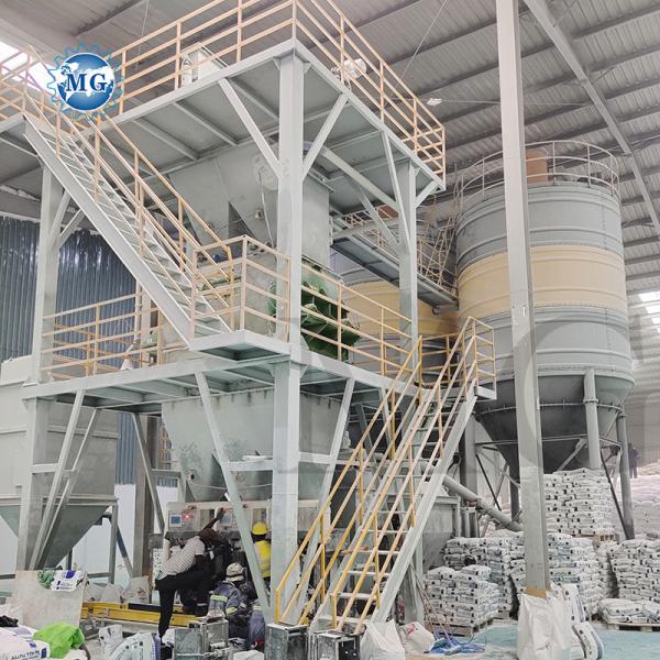 Intelligent PLC 10-30 T/H Dry Mix Powder Mortar Plant Wall Putty Sand Cement Mixer Ceramic Tile Adhesive Grout Making Machine