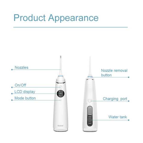 Вода чистки Flosser зубов ABS Nicefeel IPX7 с батареей 2000mAh