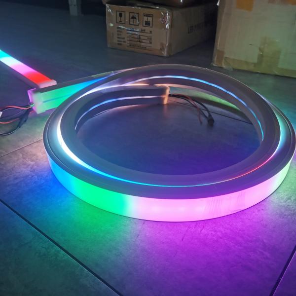 50mm largura smd5050 rgb e rgbw led neon flex corda de iluminação 24v Led neon flex linear luzes Para decoração exterior