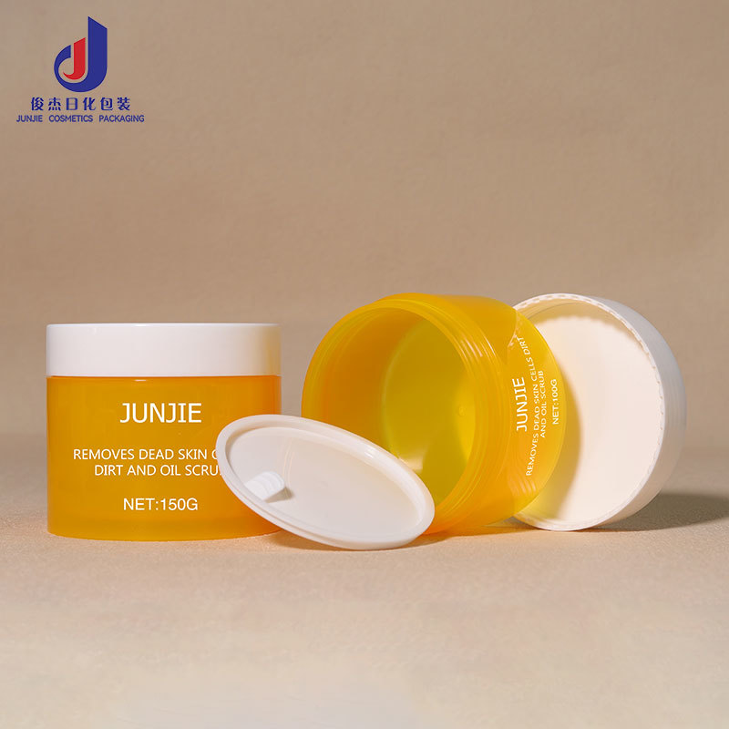 Cosmetic Cream Jar Container with Flip Top Lid and Spatula PP Facial Care Container for Lotions 150ml 100ml