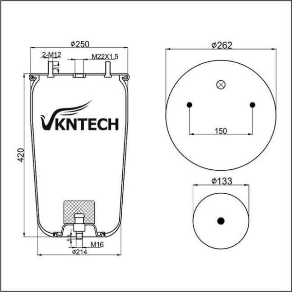 W01-M58-8613 Air Suspension Spring 1R11-703 Truck Trailer Air Bags 940MB
