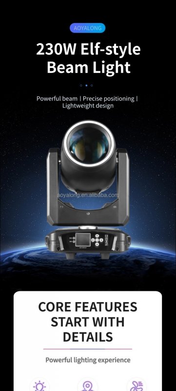 Cheap Stage Lighting Equipment Sharpy Beam 230 7R MINI Moving Head Light with Aura Ring Portable for Party DJ Disco Club Lights
