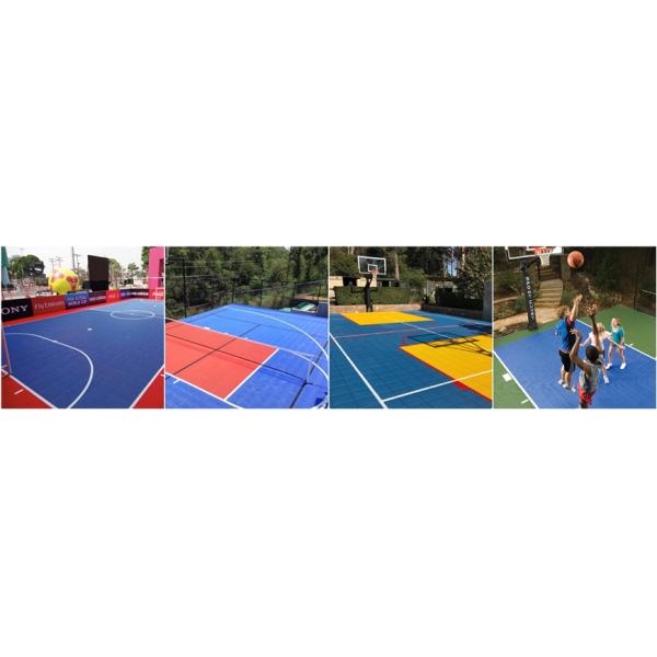Suspended Polypropylene Interlocking Sports Tiles For Basketball Court