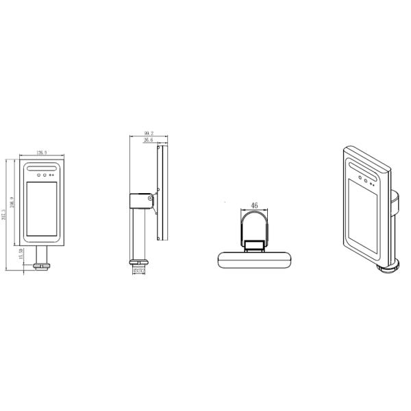 Термометр распознавания лиц пикселов объектива 200W IP67 F2.2