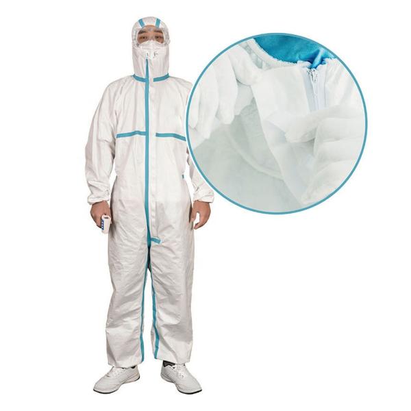 Body Protection Breathable Disposable Coveralls White CE Certification