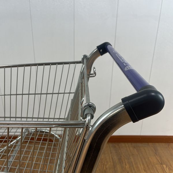 90L Round Corner Promotional European Chair Grocery Shopping Trolley Metal Shopping Trolley