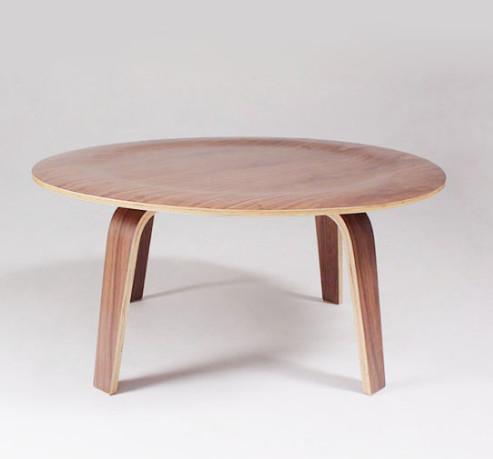 Molded Plywood Molded Plywood Coffee Table Walnut  Round 87 * 87 * 42cm
