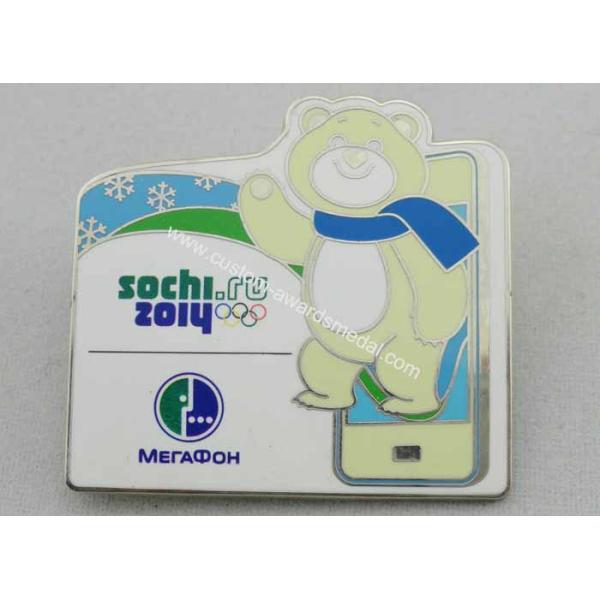 Metal Zinc Alloy / Pewter, Aluminum Olympic Sport Custom Lapel Pins, Hard Enamel Pin with Offset Printing