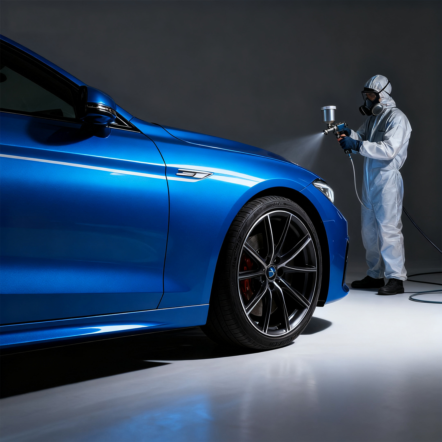 Glitter Blue Silver 1K Acrylic Car Repair Paint - Professional Bulk Supply