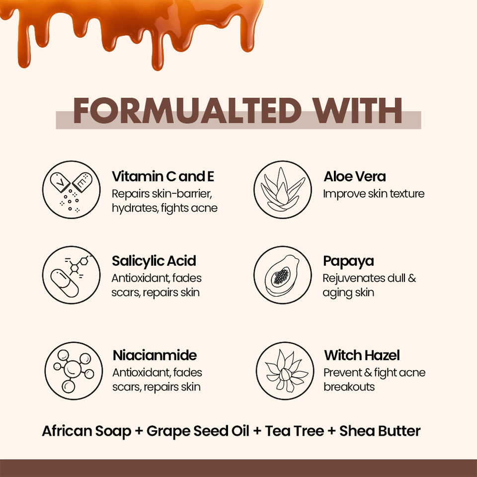 OEM ODM brand pore minimization brightening skin acne treatment exfoliating skin moisturizing caramel facial toner black female