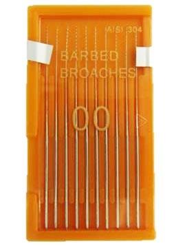 Endo Files Long Barbed Broaches dental de aço inoxidável sem punho