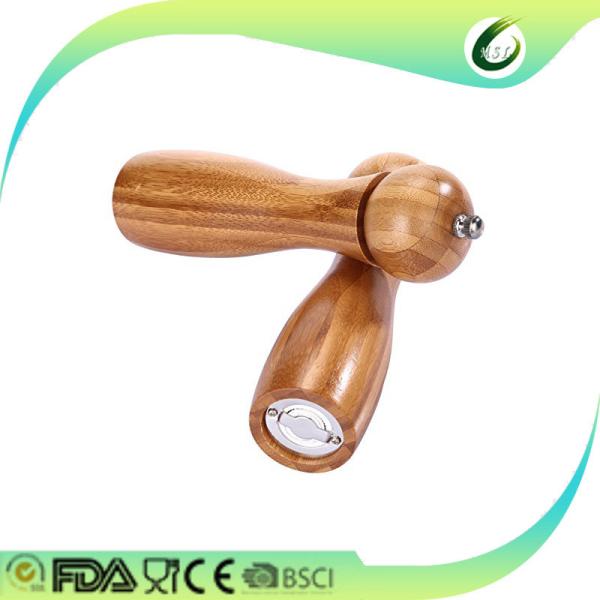 Durable Bamboo Salt And Pepper Grinders , Wooden Pepper Mill And Salt Shaker