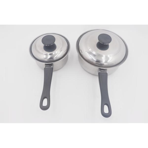 Milk Boiling 0.4mm Stainless Steel Cooking Pot With Single Handle