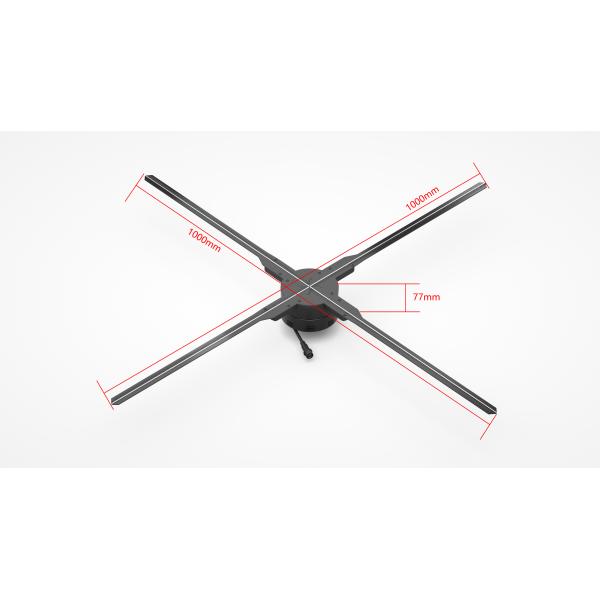 CE Approval 12W 30x4cm 3D Hologram Fan With 16GB Memory