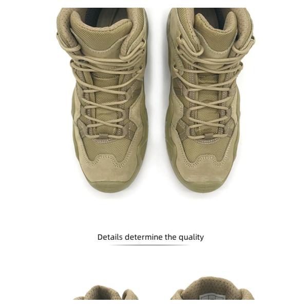 Combat Waterproof Leather Boots For Men Army Green Khaki