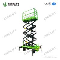 Manual empujando elevador móvil de tijeras altura de trabajo 8 metros 500 kg capacidad de carga plataforma de trabajo aéreo