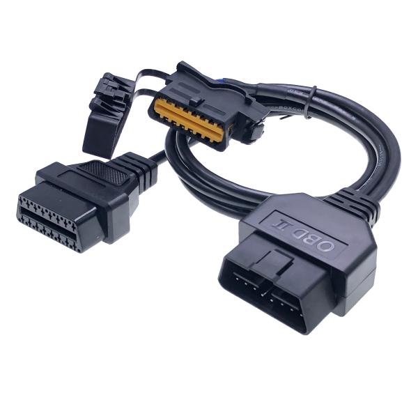 AOTAI Red OBD2 16 Pin To FCA 12-8 Connector Cable for Autel Chrisler Chrysler Big Temperature Range -30°C- 80°C
