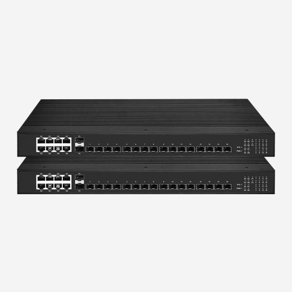 Переключатель автономное 19" локальных сетей гигабита 8GE 18G SFP промышленный с