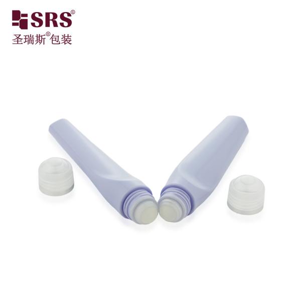 SRS8444-12ML Blowing Customize Color Plastic PETG Unique Shape Roll On Bottle For Eye Gel Serum Massage