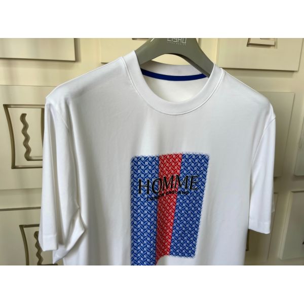 Crew Neck Embroidered T-shirt | 3D Letter & Pattern Design Luxury Round Neck Men's T-Shirt Jersey Manufacture