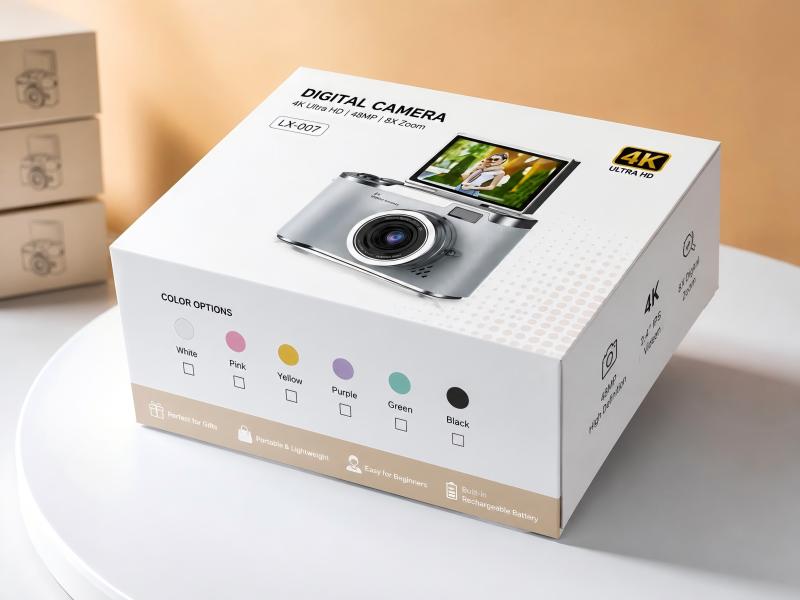 DLC LK007 Student Entry Level Retro CCD Camera with 2.4 Inch Rotatable Screen HD Photo Video Camcorder Gift Option