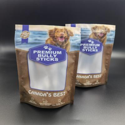 Digital Printing Stand Up Packaging pet food , SGS Zipper dog treat packages