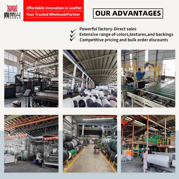 Wholesale Double Brushed Backing Pvc Various Embossed Patterns Artificial Synthetic Leather for Bags Sofa Faux Leather Materials