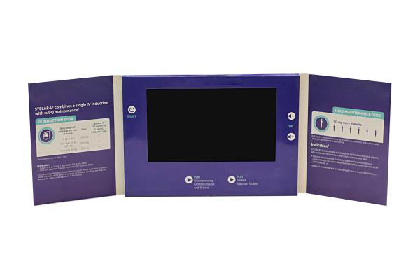 Carte de vœux vidéo LCD 7 pouces pour petites entreprises et invitations