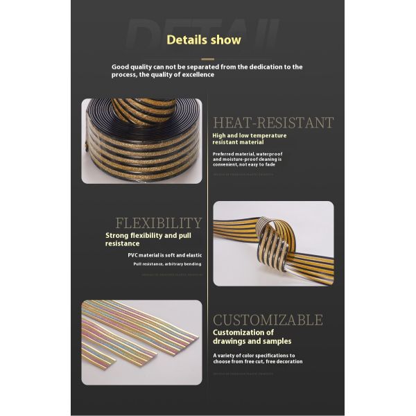 Sofa Car Table Use Plastic Edge Banding PVC Decoration Strip Beautiful Sewing Edge Accessory