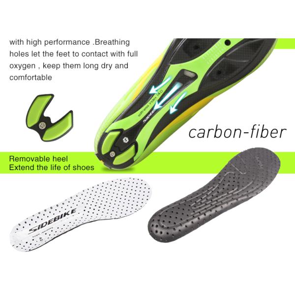 Anti Collision Carbon Fiber Cycling Shoes Water Resistant Good Shock Absorption