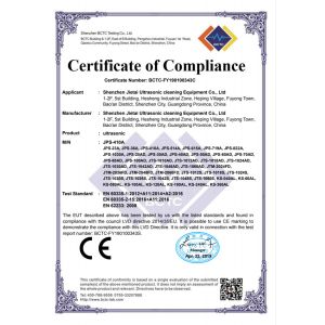 Guangdong Blue Whale Ultrasonic Equipment Co;Ltd Сертификации