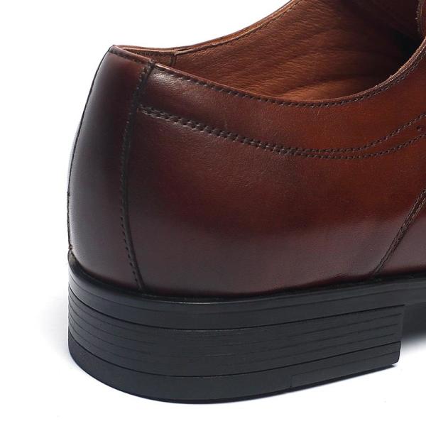 Oxford Type Durable Slip On Dark Brown Leather Dress Shoes