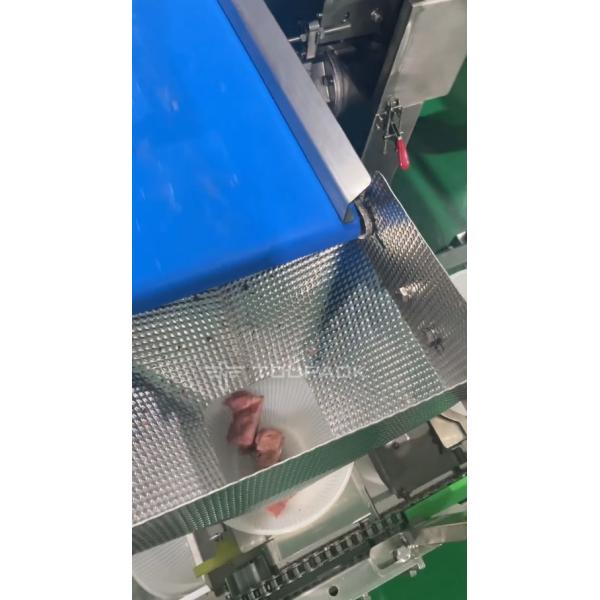 Роторные кубы говядины машины упаковки сумки вакуума веся и Weigher системы упаковки Multihead