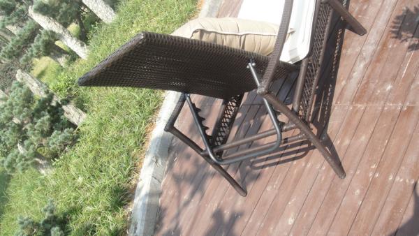 Wicker Rattan Sun Lounger , Lounge Chair Set For Patio / Balcony