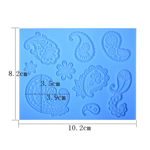 Reusable Silicone Baking Utensils Edible Square Lace Mats For Cake Decorating