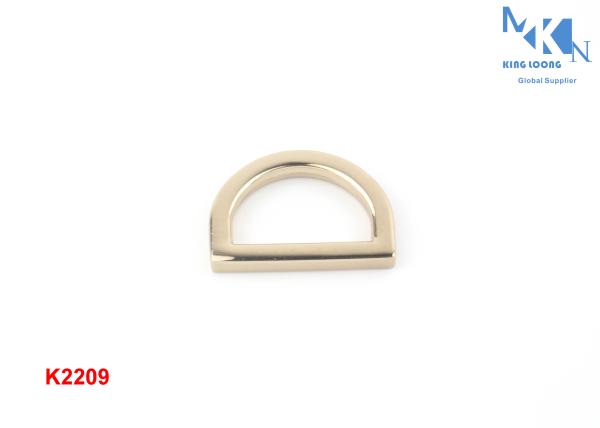 High Polished Canvas Belt D Ring , 20mm Inner Size Metal D Rings For Handbags